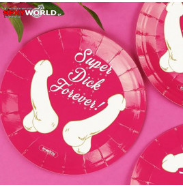 Super Dick Forever Bachelorette Paper Plates LOVETOY