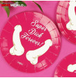 Super Dick Forever Bachelorette Paper Plates LOVETOY