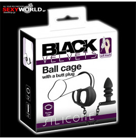Ball Cage with Butt Plug by BLACK VELVETS
