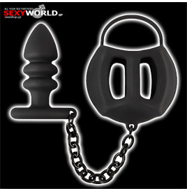 Ball Cage with Butt Plug by BLACK VELVETS