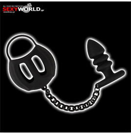 Ball Cage with Butt Plug by BLACK VELVETS