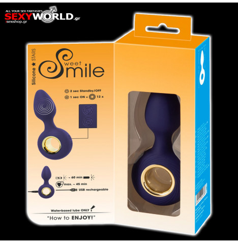 Vibrating Butt Plug SWEET SMILE
