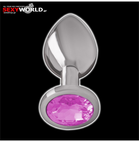 Metal Anal Plug Pink Small INTENSE