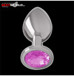 Metal Anal Plug Pink Small INTENSE