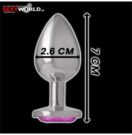 Metal Anal Plug Pink Small INTENSE