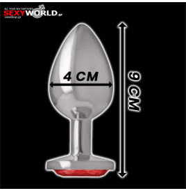 Metal Anal Plug Red Large INTENSE