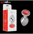Metal Anal Plug Red Small INTENSE