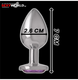 Metal Anal Plug Purple Small INTENSE