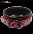 FETISH SUBMISSIVE Red - Black Collar with Leash FETISH SUBMISSIVE Red - Black Collar with Leash