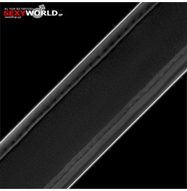 FETISH SUBMISSIVE Red - Black Collar with Leash