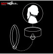 FETISH SUBMISSIVE Black Collar with Leash FETISH SUBMISSIVE Black Collar with Leash