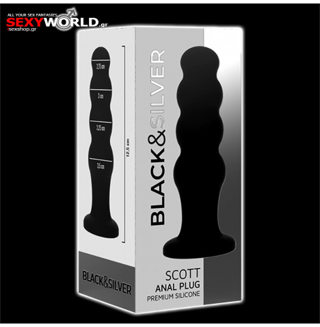 Scott Anal Plug BLACK & SILVER
