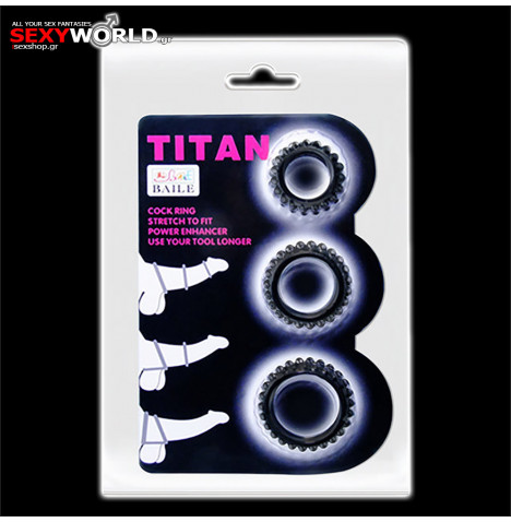 Σετ Δαχτυλιδιών Πέους Titan BAILE