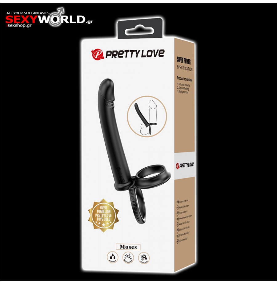 Moses Cock & Ball Ring Dildo PRETTY LOVE Moses Cock & Ball Ring Dildo PRETTY LOVE