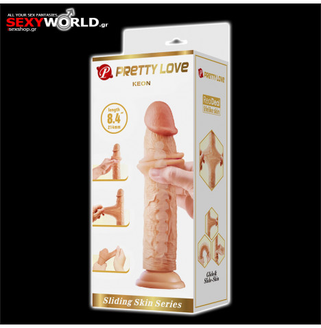 Ρεαλιστικό Dildo Keon με Κινούμενο Δέρμα PRETTY LOVE