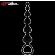 Milan Anal Heart Beads BLACK & SILVER