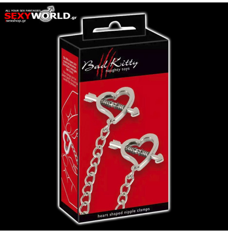 Heart Shaped Nipple Clamps BAD KITTY