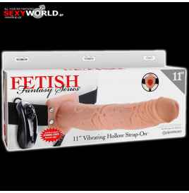 Vibrating Hollow Strap-On 11" PIPEDREAM