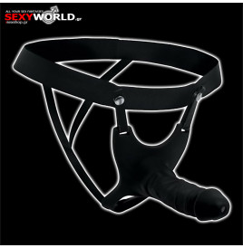 Hallow Silicone Dildo Strap-on Black SIZE MATTERS