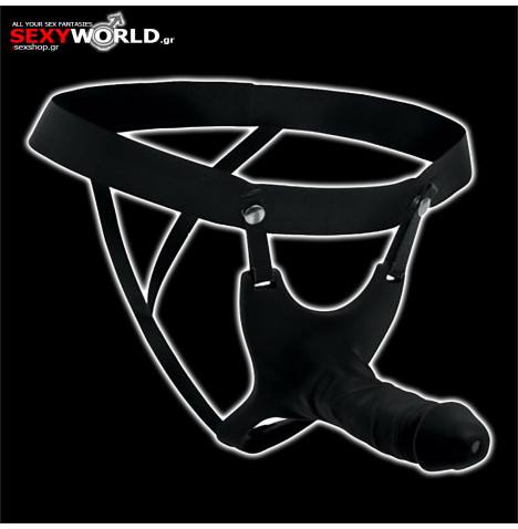 Hallow Silicone Dildo Strap-on Black SIZE MATTERS