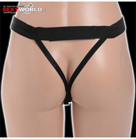 Hallow Silicone Dildo Strap-on Black SIZE MATTERS