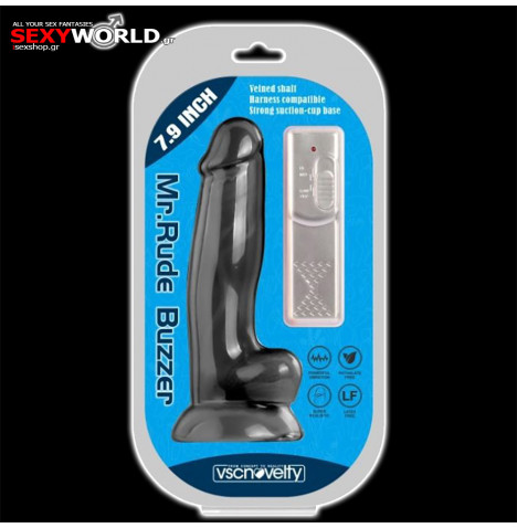 Mr. Rude Buzzer Black Vibrator 7.9 VSCNOVELTY
