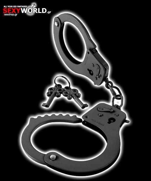 Μεταλλικές Χειροπέδες Official Handcuffs Fetish Fantasy Μαύρες