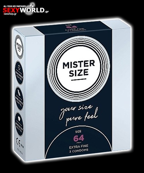 MISTER SIZE Pure Feel 64 mm 3 Condoms