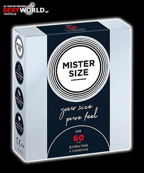 MISTER SIZE Pure Feel 60 mm 3 Condoms
