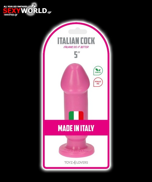 Ομοίωμα Πέος Italian Cock 5 Ροζ Toyz4lovers