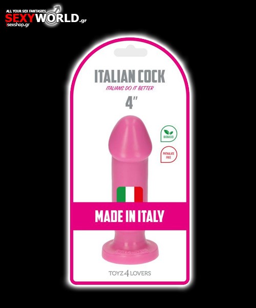 Ομοίωμα Πέος Italian Cock 4 Ροζ Toyz4lovers
