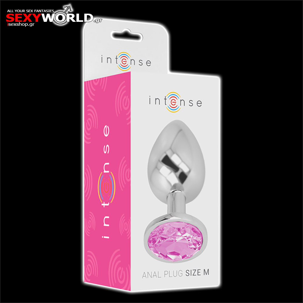 Aluminium Anal Plug Pink Medium INTENSE