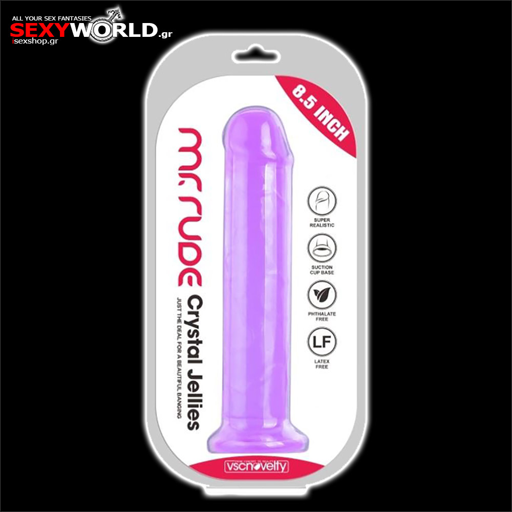Ρεαλιστικό Dildo με Βεντούζα Μοβ Jellies VSCNOVELTY