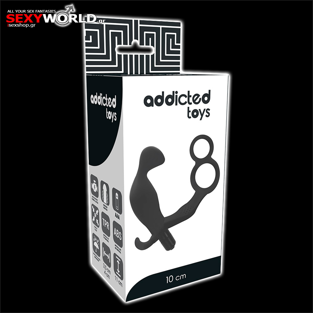 Anal Plug with Double Penis Ring ADDICTED TOYS