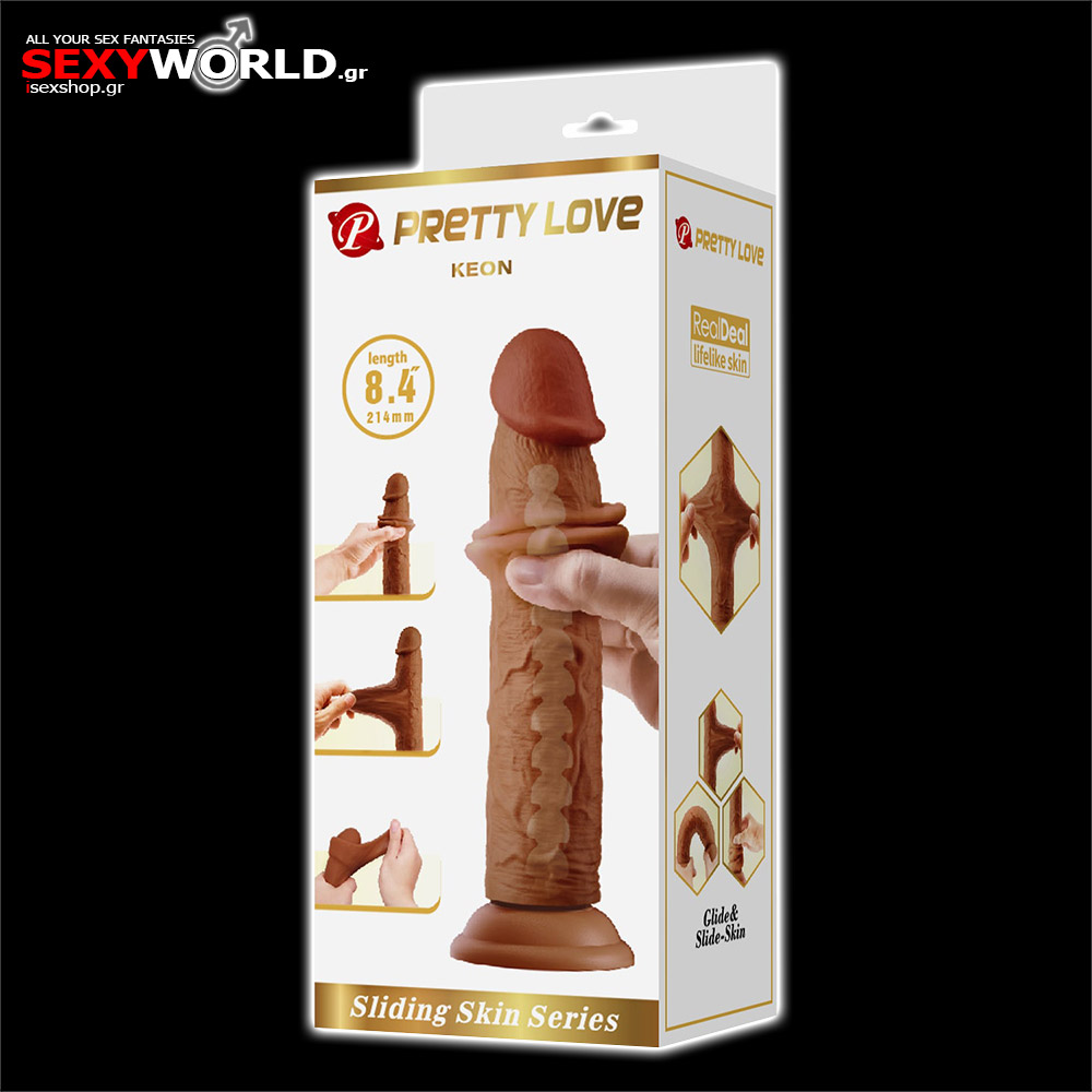 Ρεαλιστικό Dildo Keon με Κινούμενο Δέρμα PRETTY LOVE